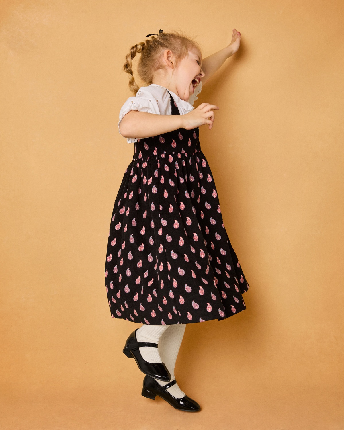 Baby Cord Shift Dress, Paisley. Image #4