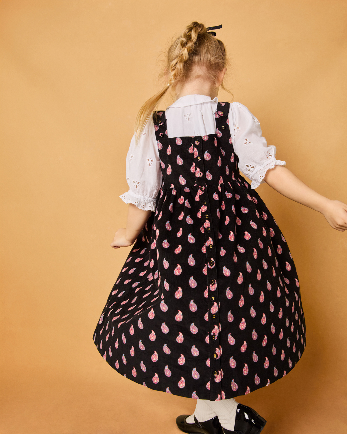 Baby Cord Shift Dress, Paisley. Image #3