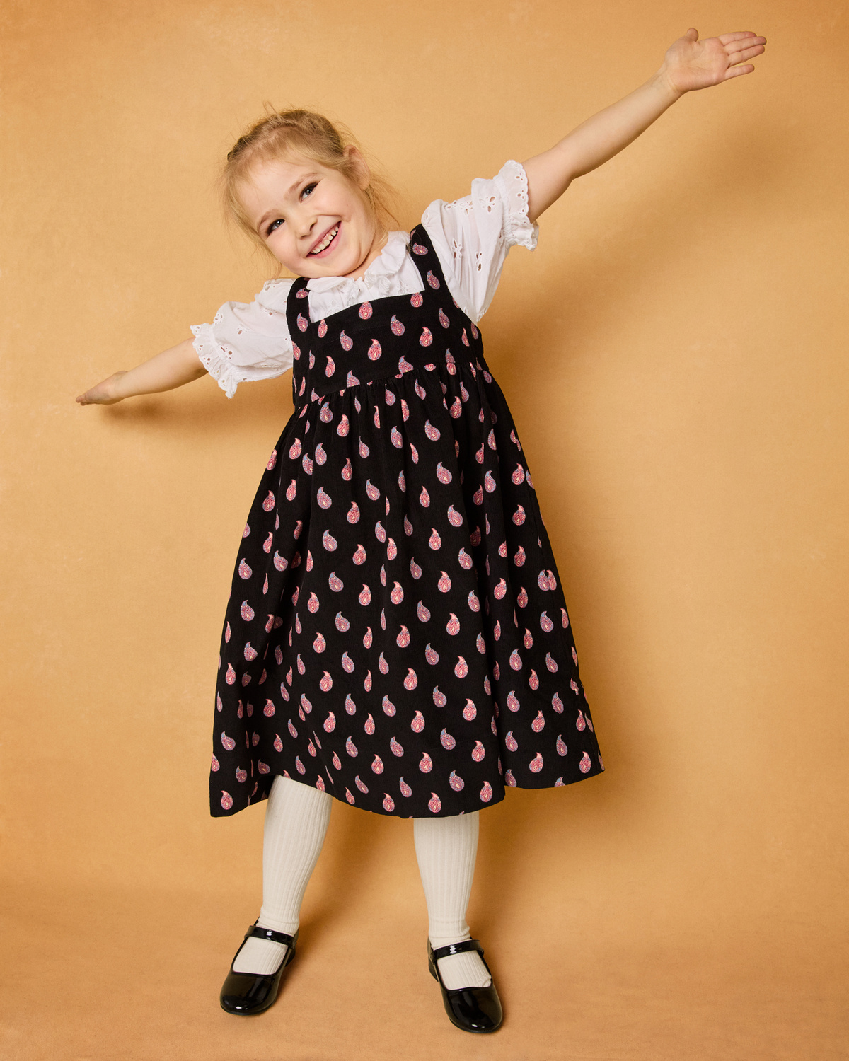 Baby Cord Shift Dress, Paisley. Image #2