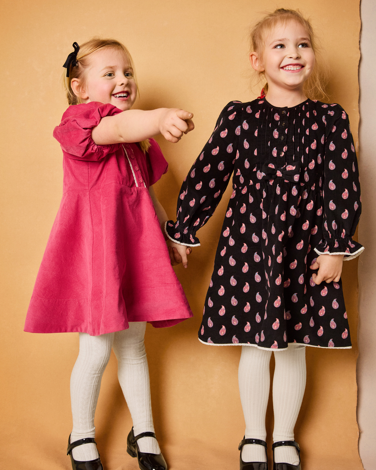 Baby Cord Ribbon Dress, Paisley. Image #3