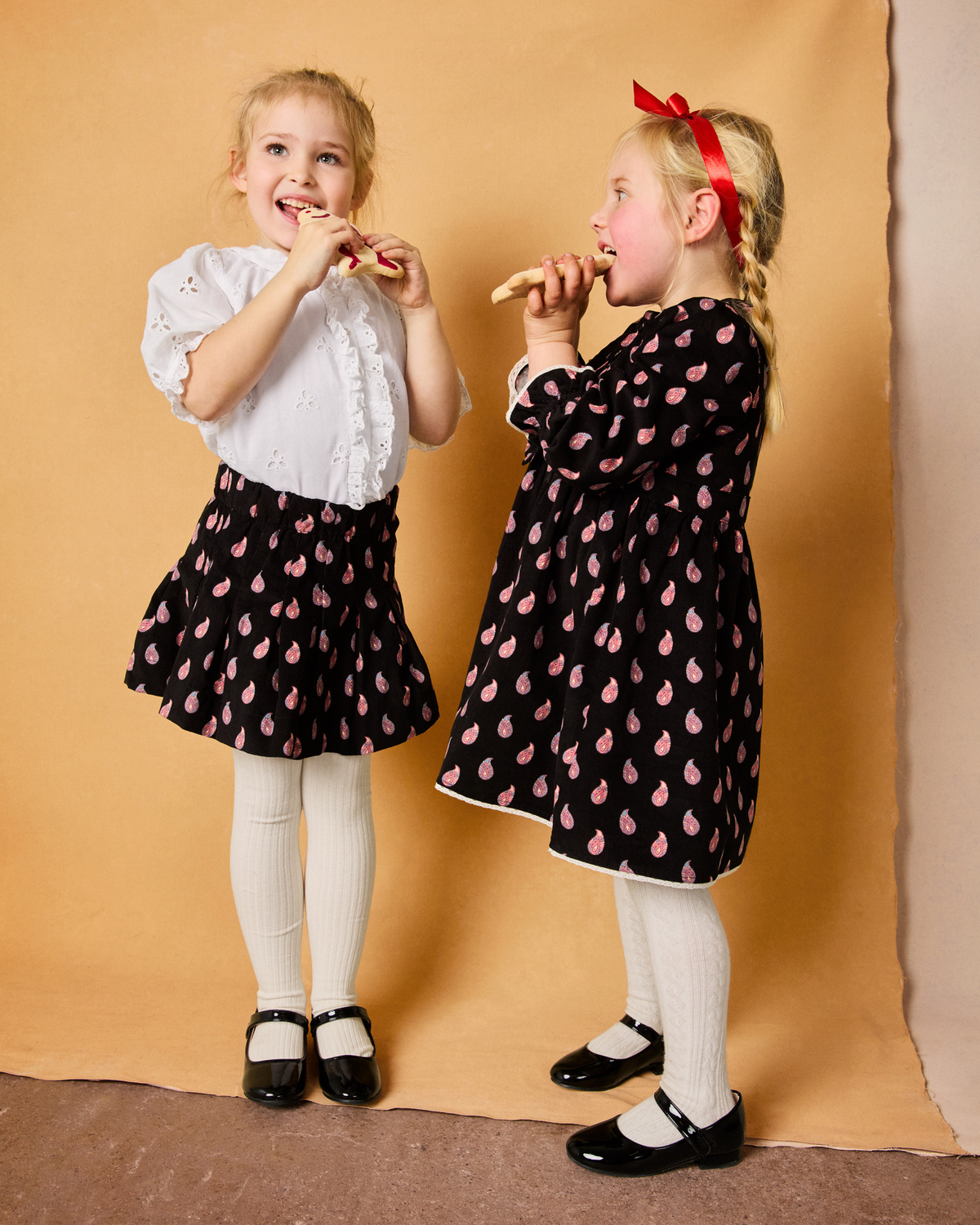 Baby Cord Ribbon Dress, Paisley. Image #5