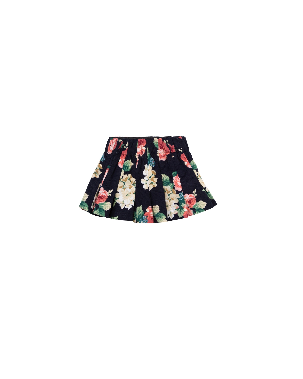 Baby Cord Skirt, Midnight Roses. Image #3