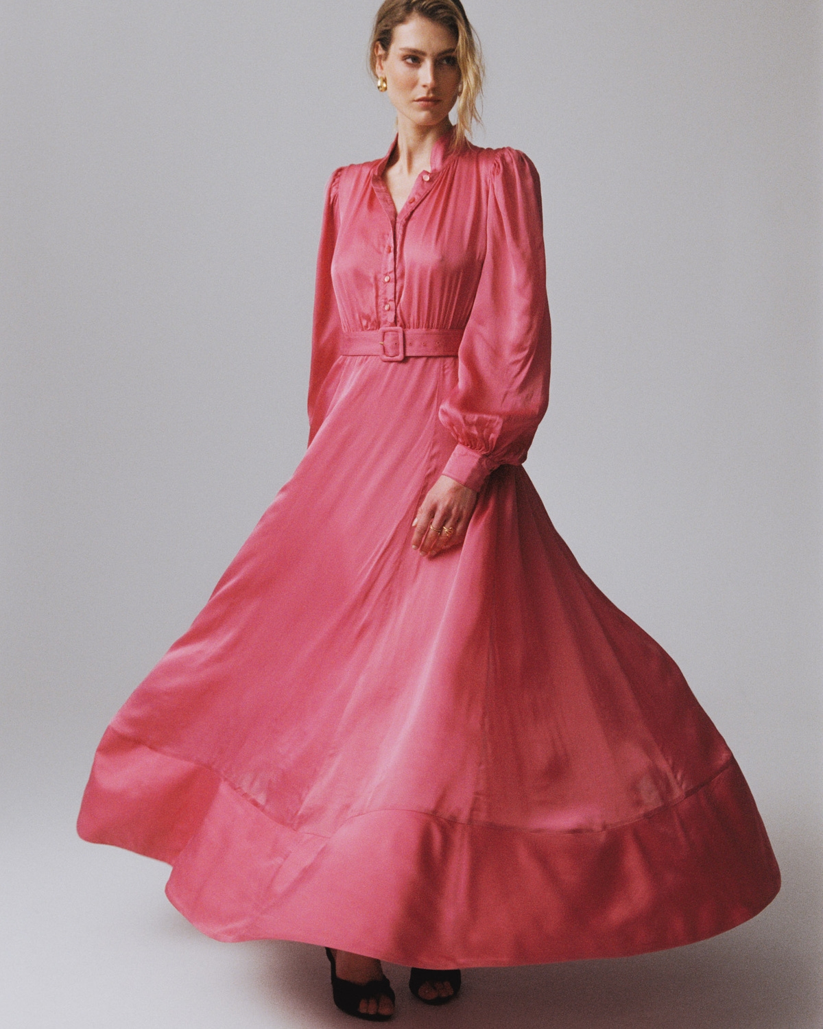 Organza Maxi Dress, Rasperry. Image #1