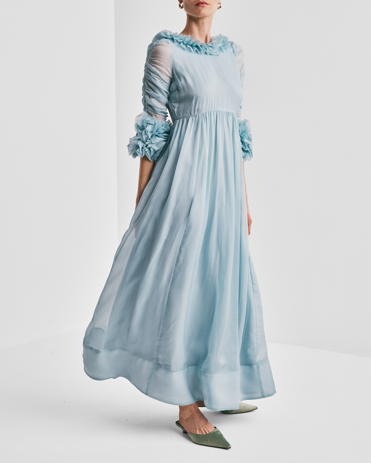 Organza Gown, Turquoise. Image #2