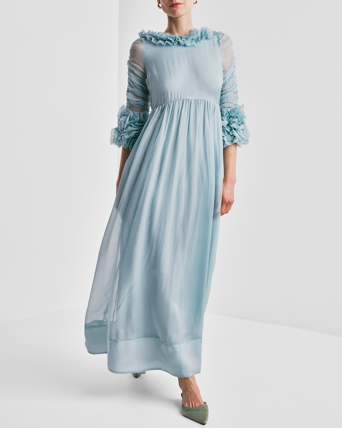 Organza Gown, Turquoise. Image #1