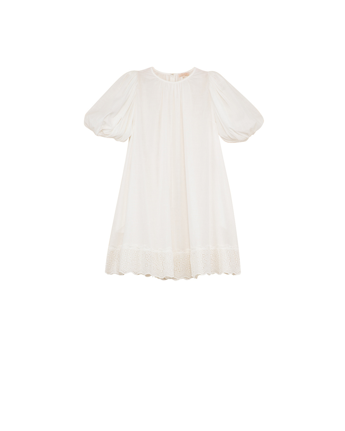 Cotton Slub Shift Dress, White. Image #3