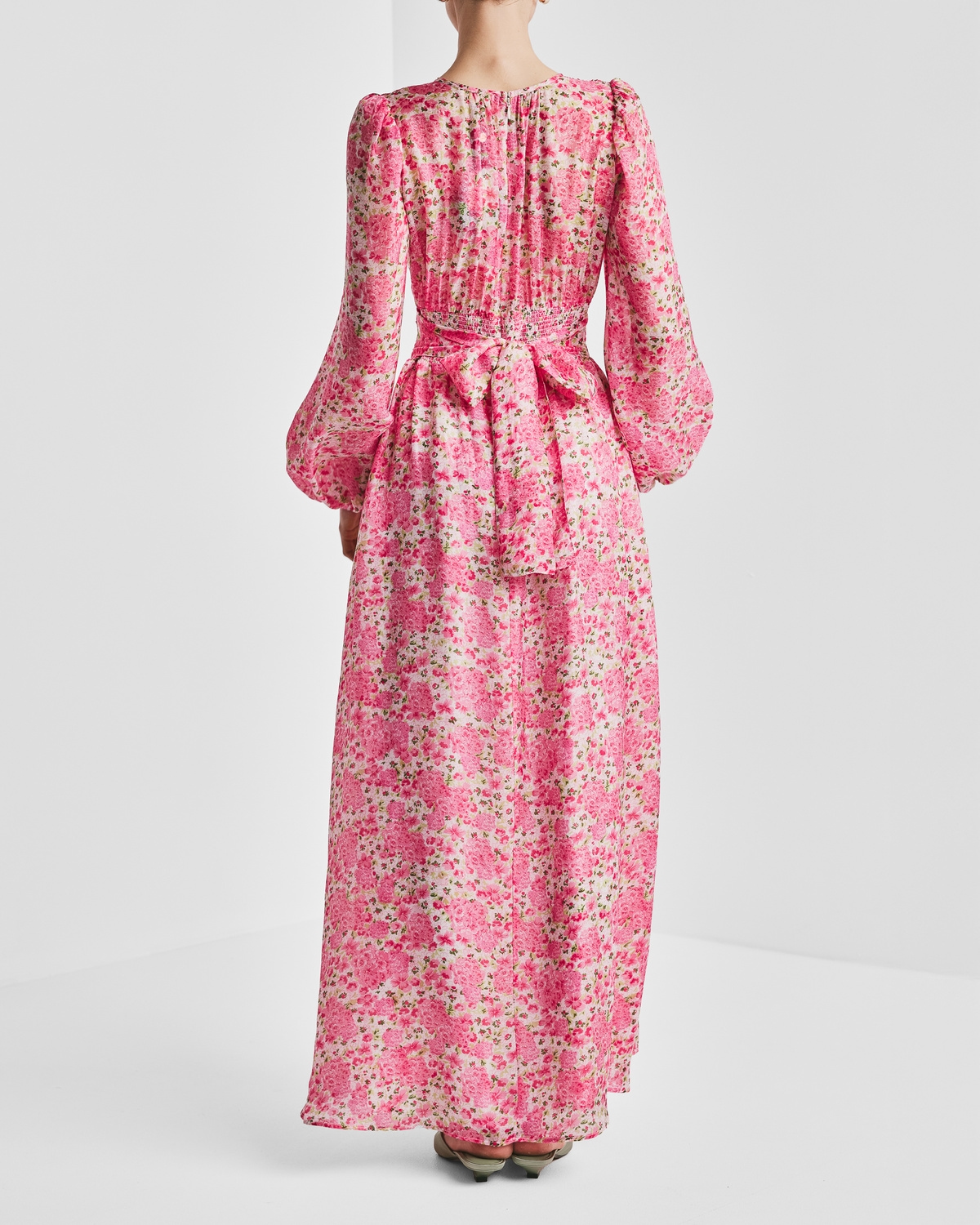 Cupro Tieband Gown, Summerfield. Image #4