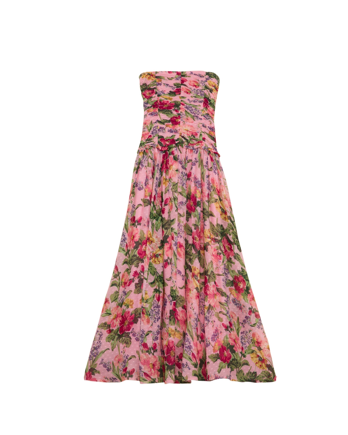 Dotted Georgette Sleeveless Dress, Pink Blossom. Image #6