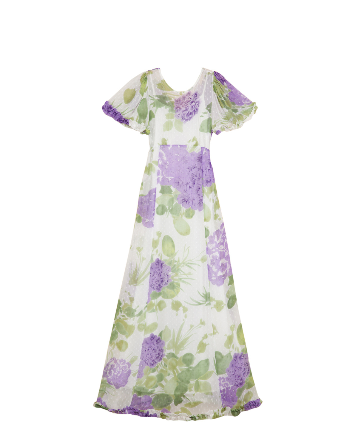 Dotted Georgette Maxi Dress, Purple Flowerfield. Image #6