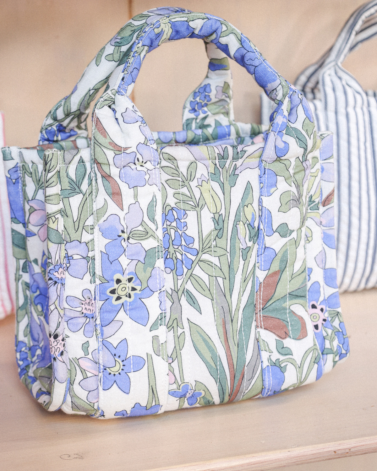 Tote Bag Small, Blue Garden. Image #2