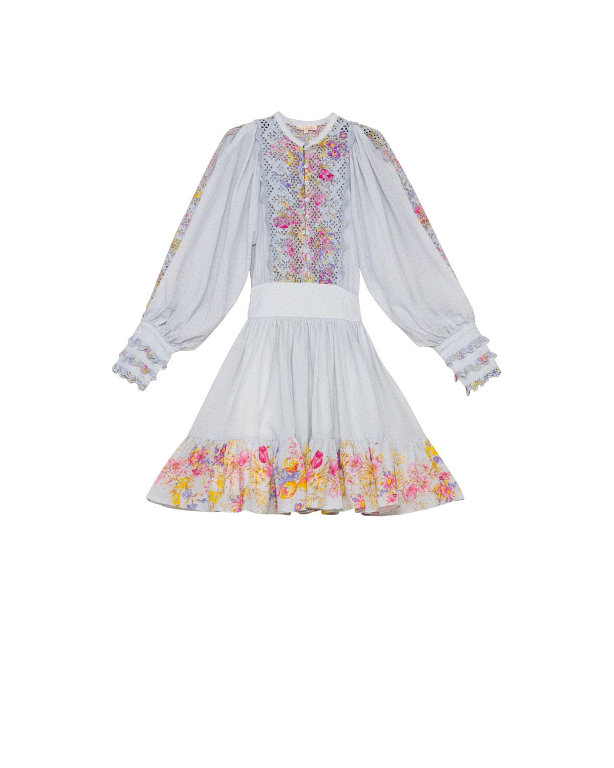 Cotton Slub Mini Dress, Flower Market. Image #6