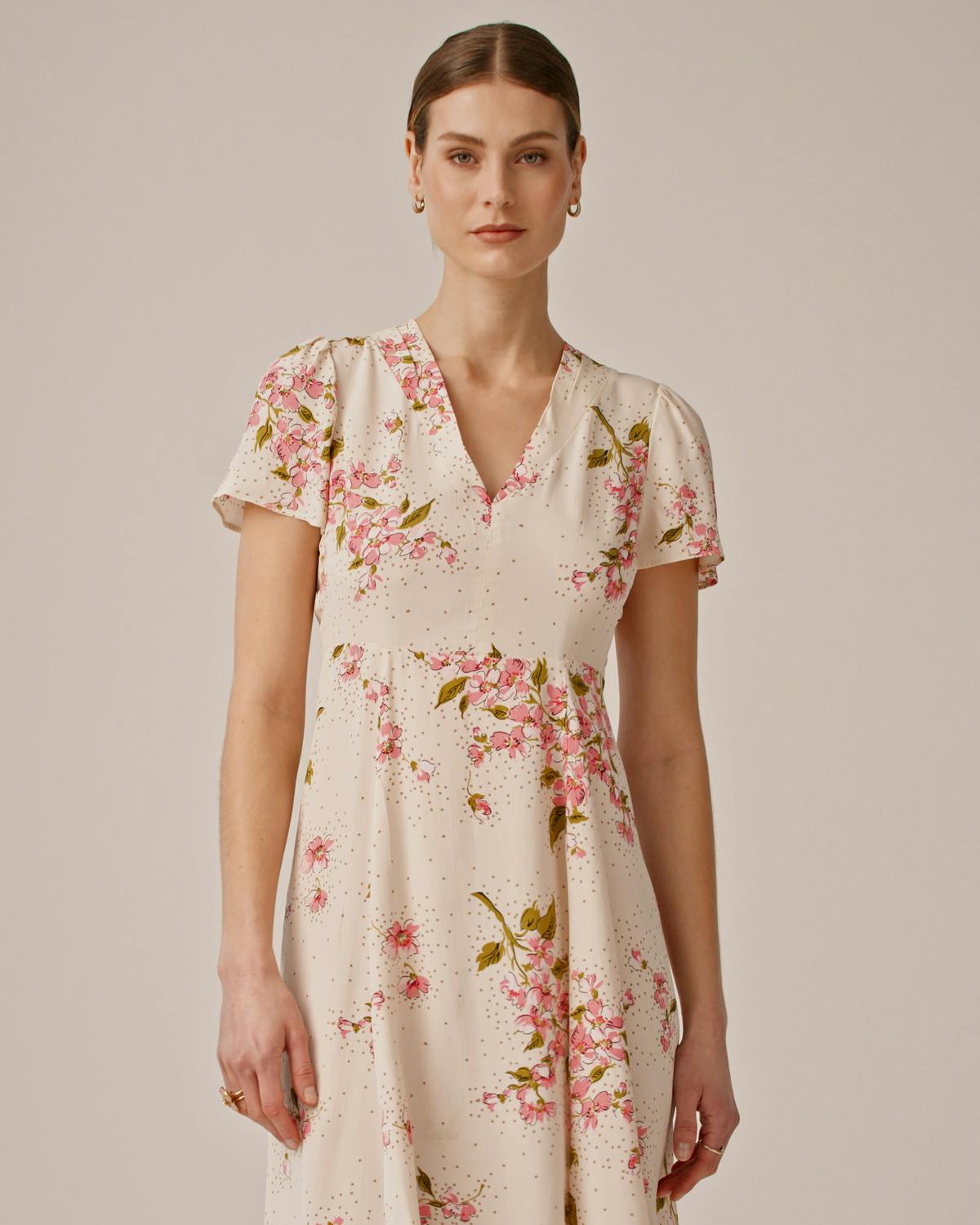 Summer 50's Dress, Pink Drizzel. Image #1