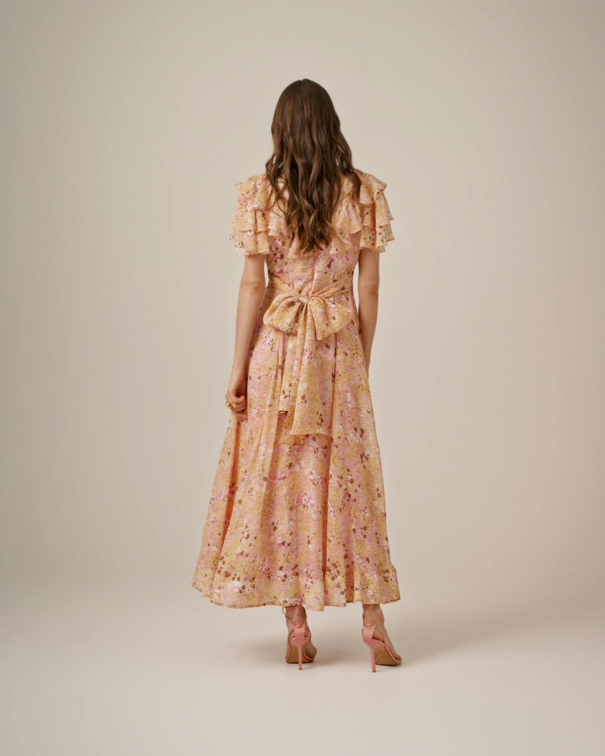 Organza Maxi Dress, Pink Meadow. Image #4