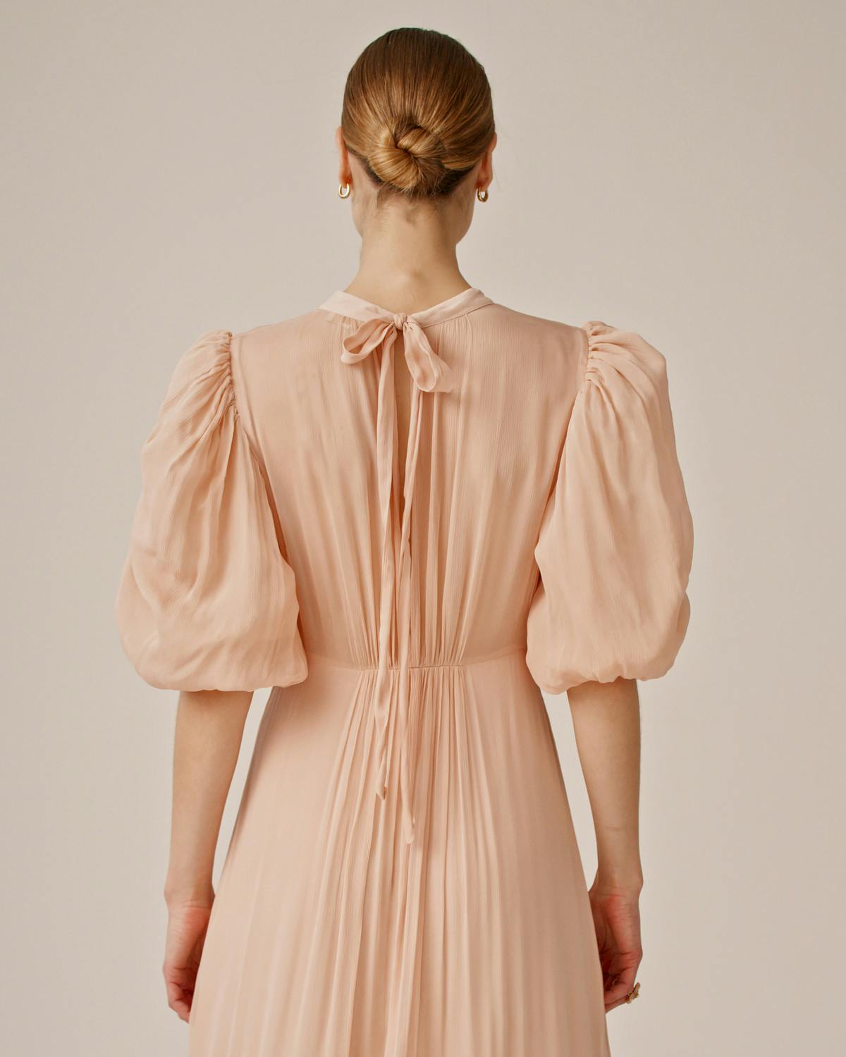 Chiffon Tieback Gown, Light Pink. Image #7