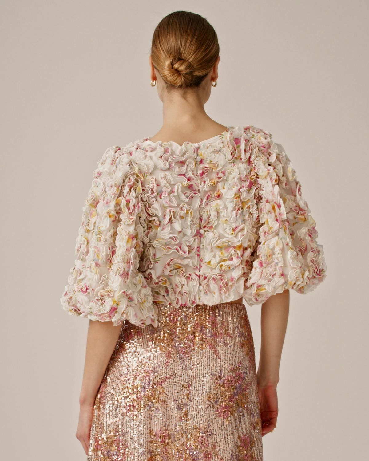 Sequins Maxi Skirt, Bright Bouquet. Image #5