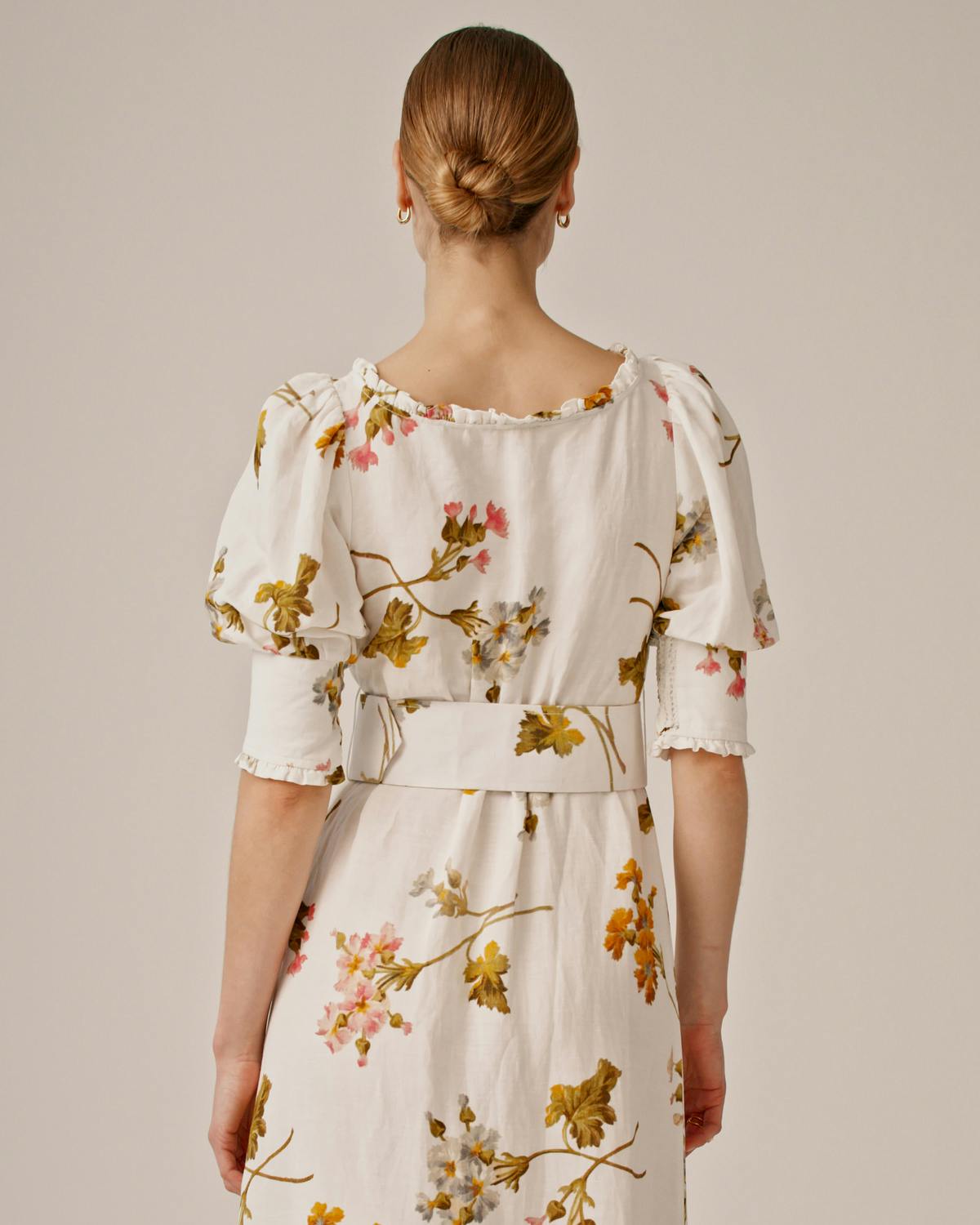Linen Button Down Dress, Botanical. Image #5