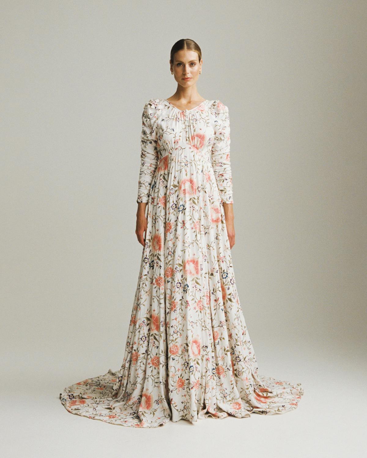 The Embroidered Gown, Vintage White with Vintage Embroderies. Image #5