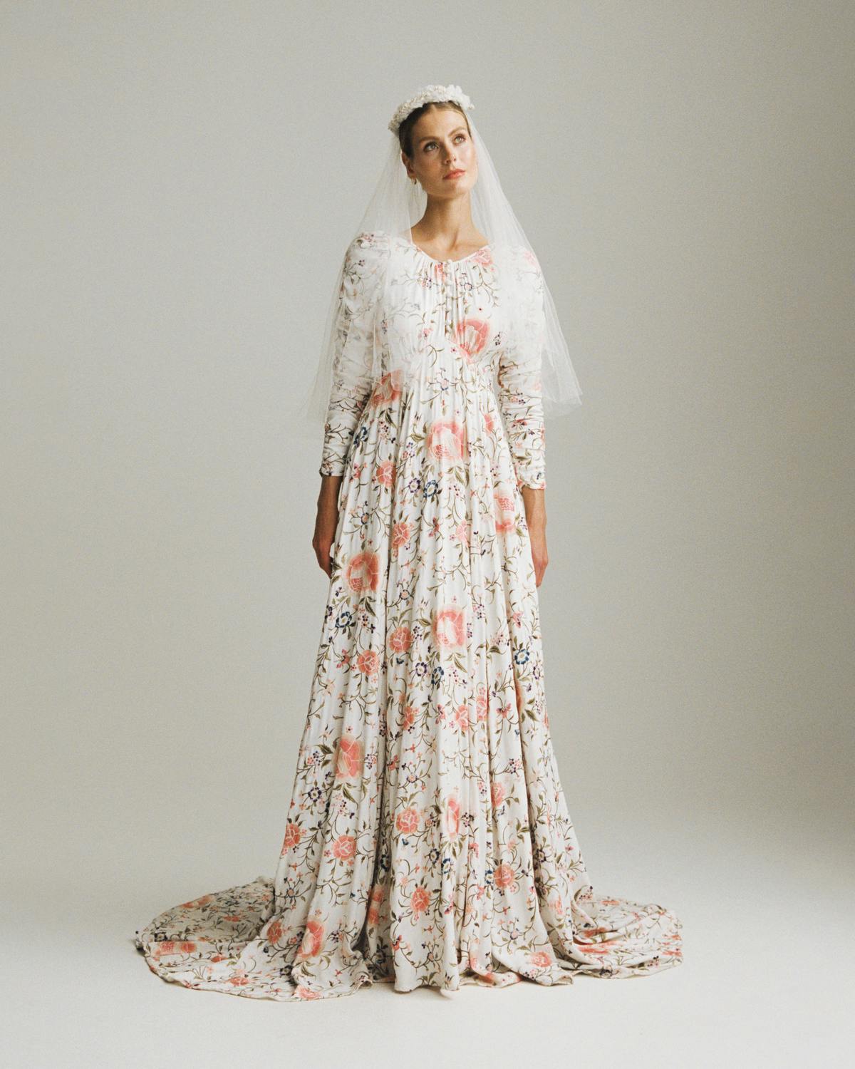 The Embroidered Gown, Vintage White with Vintage Embroderies. Image #1