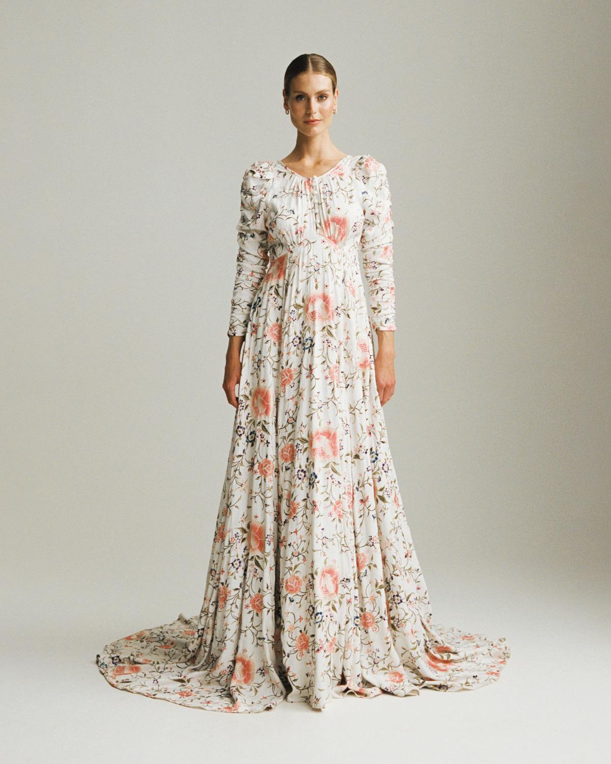 The Embroidered Gown, Vintage White with Vintage Embroderies. Image #6