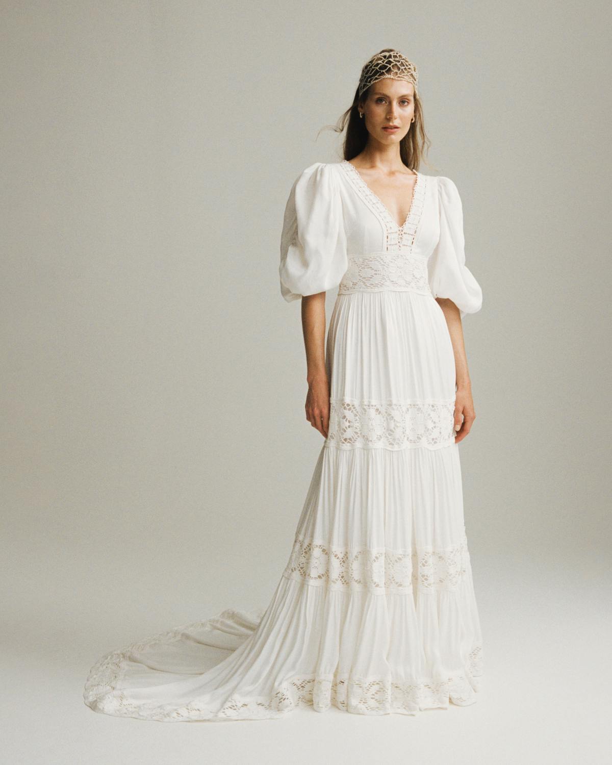 The Satin Gown, Vintage White. Image #1