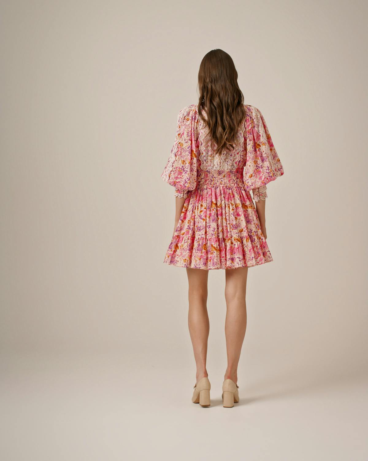 Cotton Slub Mini Dress, Hydrangea. Image #3