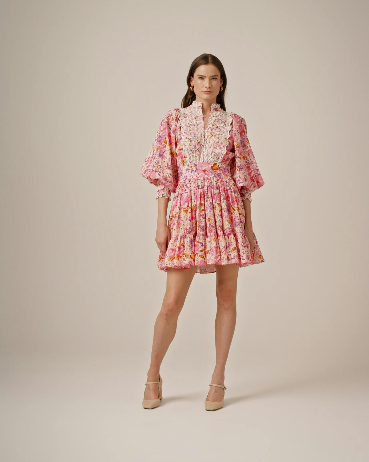 Cotton Slub Mini Dress, Hydrangea. Image #1