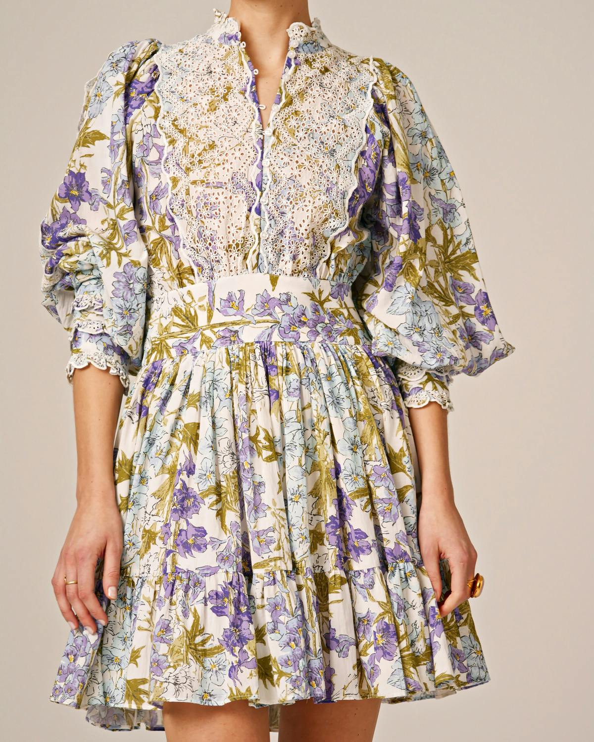 Cotton Slub Mini Dress, Blossom. Image #5