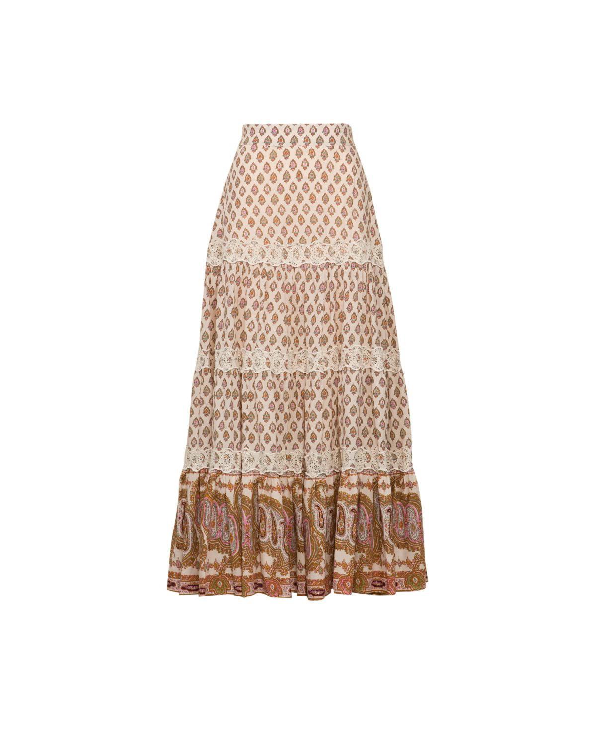 Cotton Slub Skirt, Paisley. Image #4