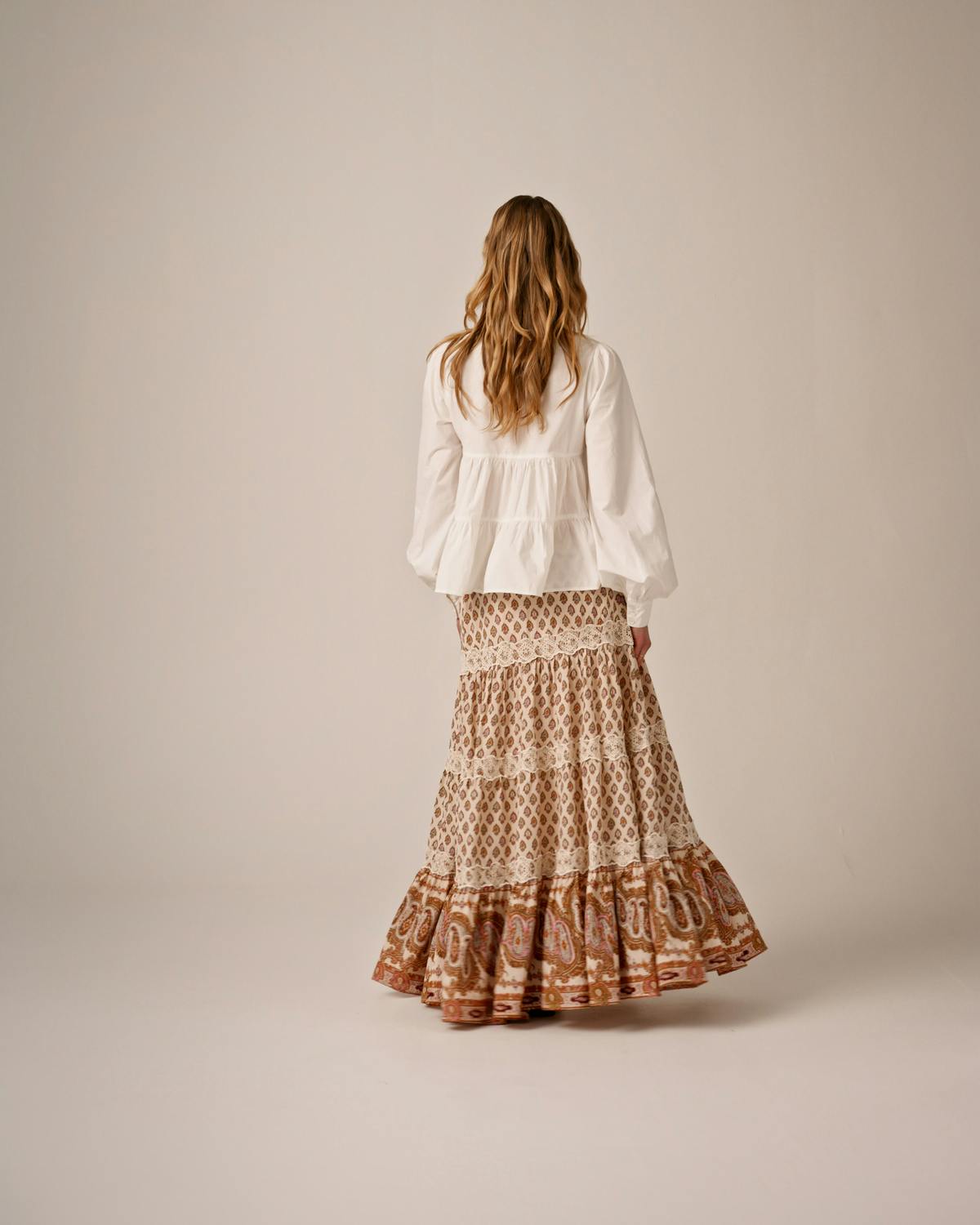Cotton Slub Skirt, Paisley. Image #3