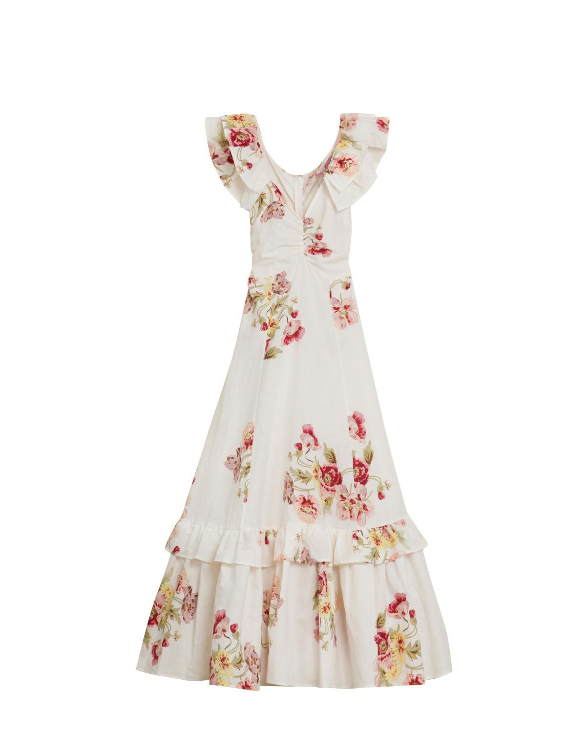 Linen Flounce Dress, Rosette. Image #8
