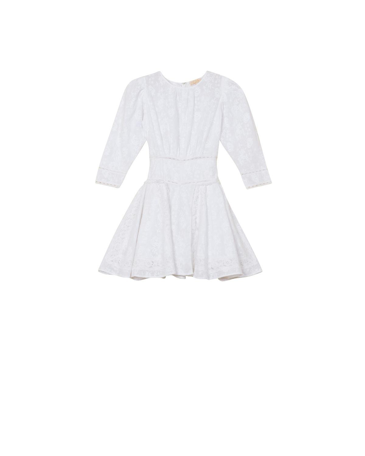 Broderie Anglaise Mini Dress, White. Image #6