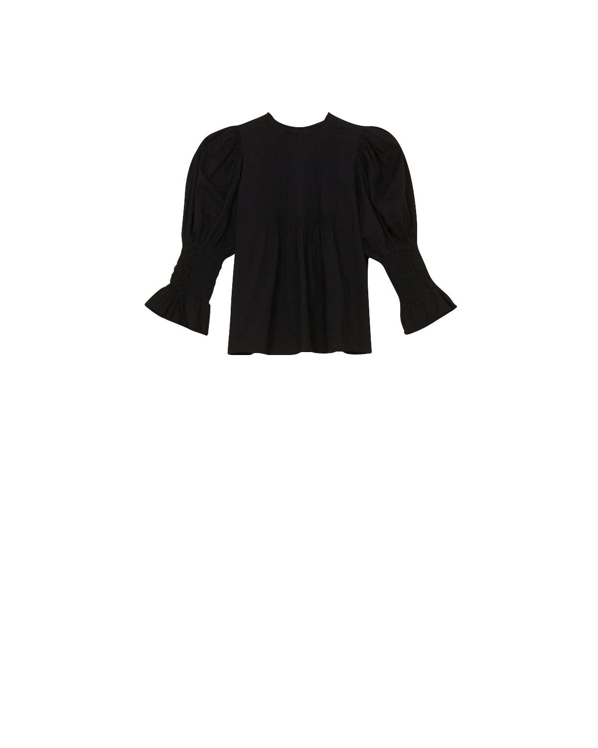 Broderie Anglaise Blouse, Black. Image #6