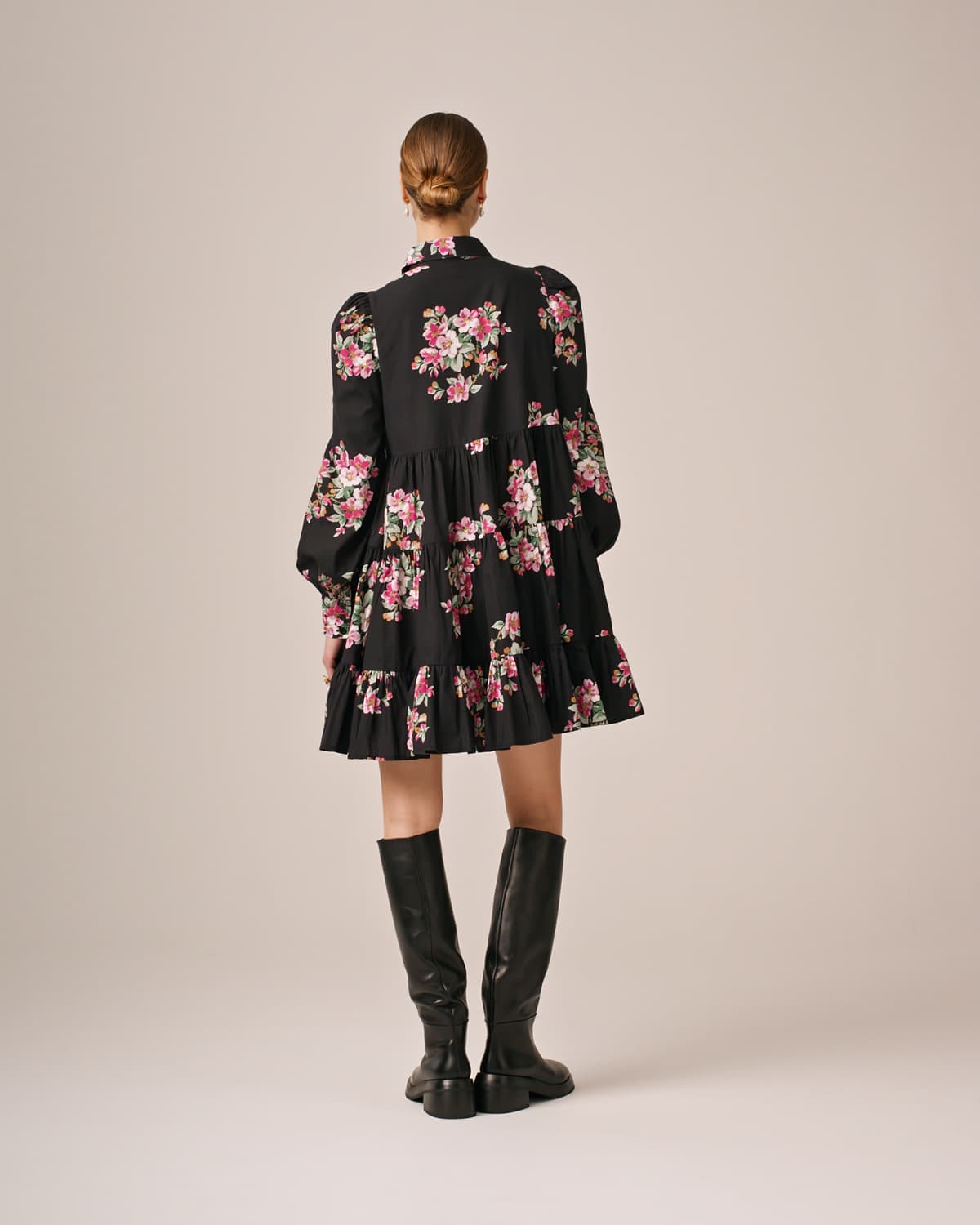 Poplin Tiered Dress, Apple Blossom. Image #3