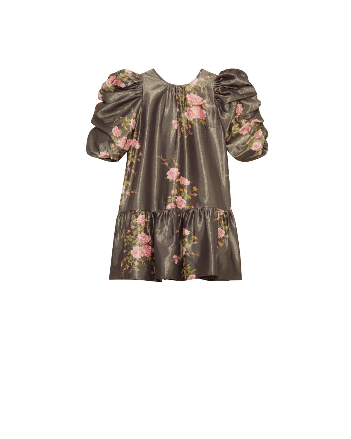 Taffeta Mini Dress, Antique Roses. Image #3