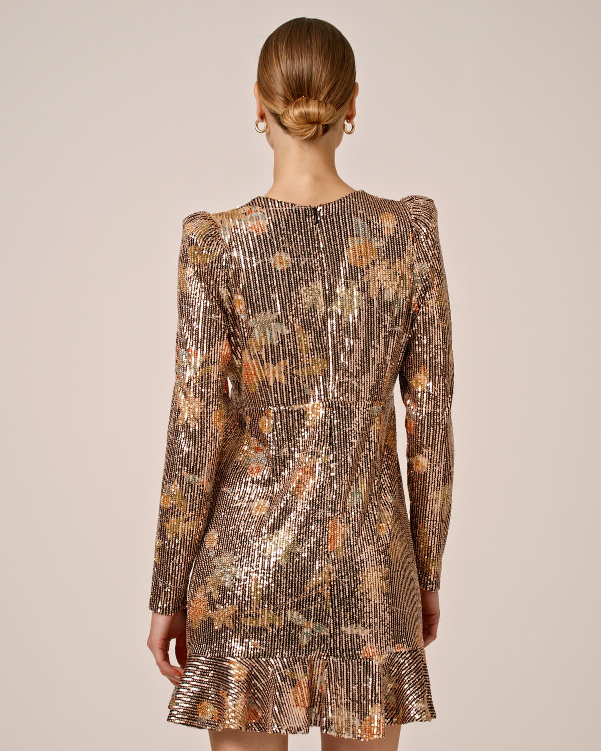 Sequins Mini Dress, Night Garden. Image #4