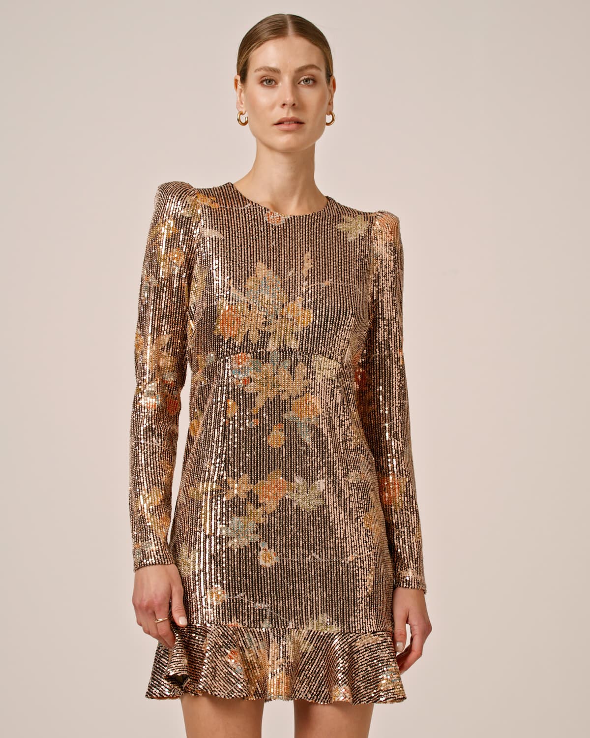 Sequins Mini Dress, Night Garden. Image #2