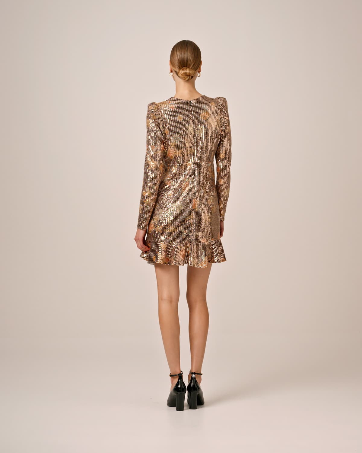 Sequins Mini Dress, Night Garden. Image #3