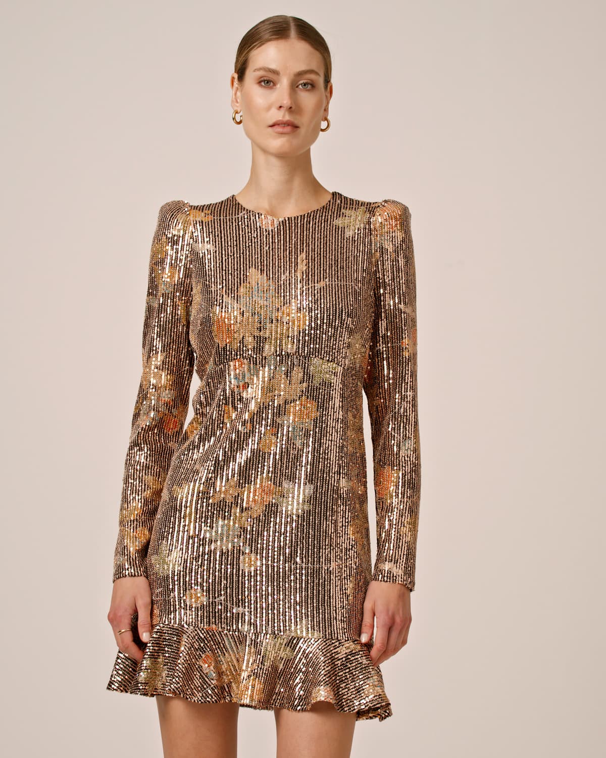 Sequins Mini Dress, Night Garden. Image #5