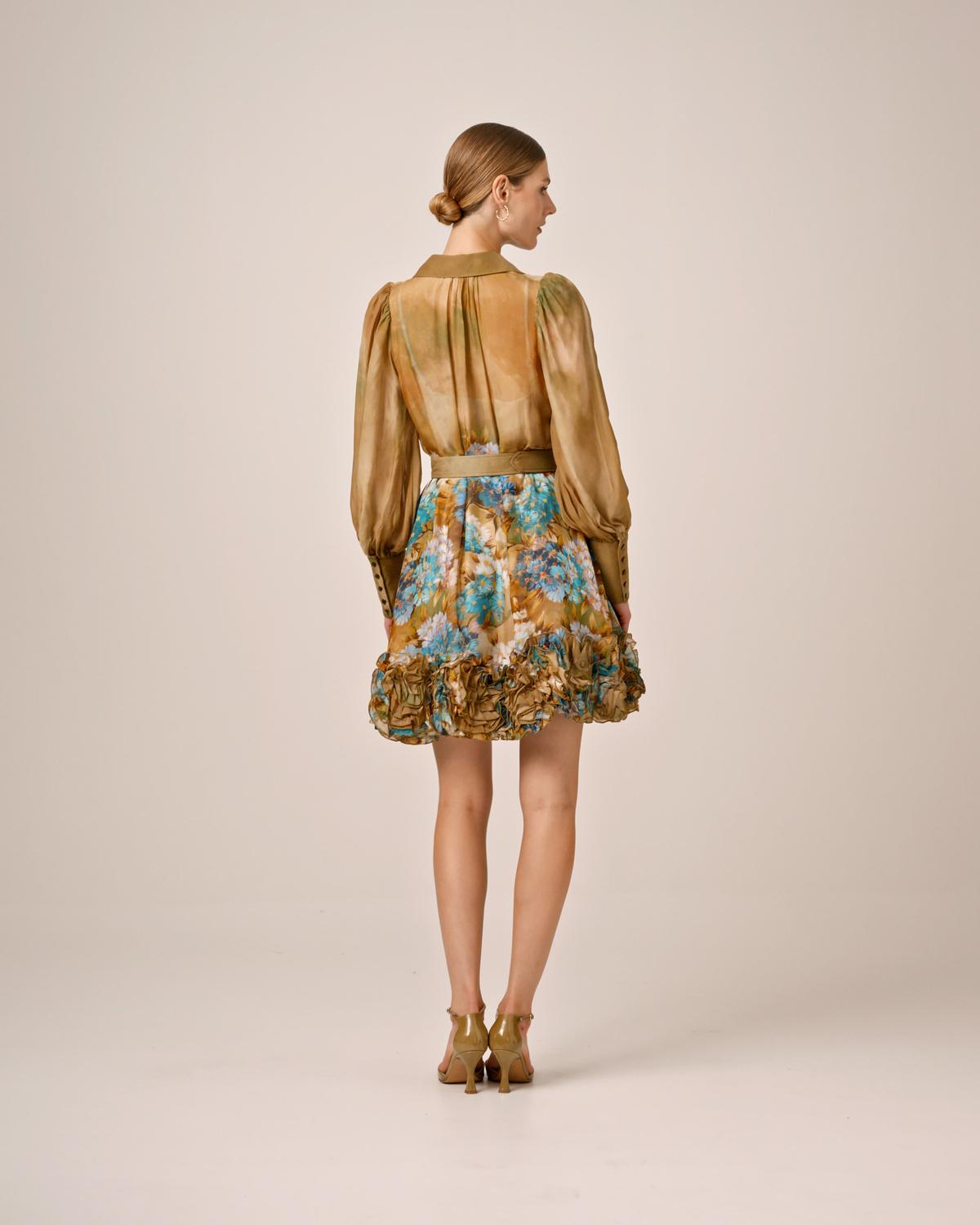 Organza Mini Dress, Forest Flower. Image #3