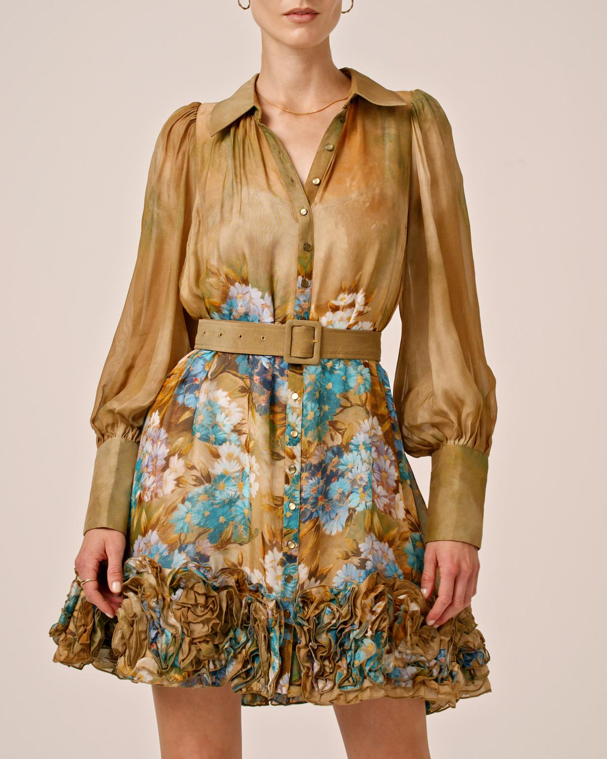 Organza Mini Dress, Forest Flower. Image #4