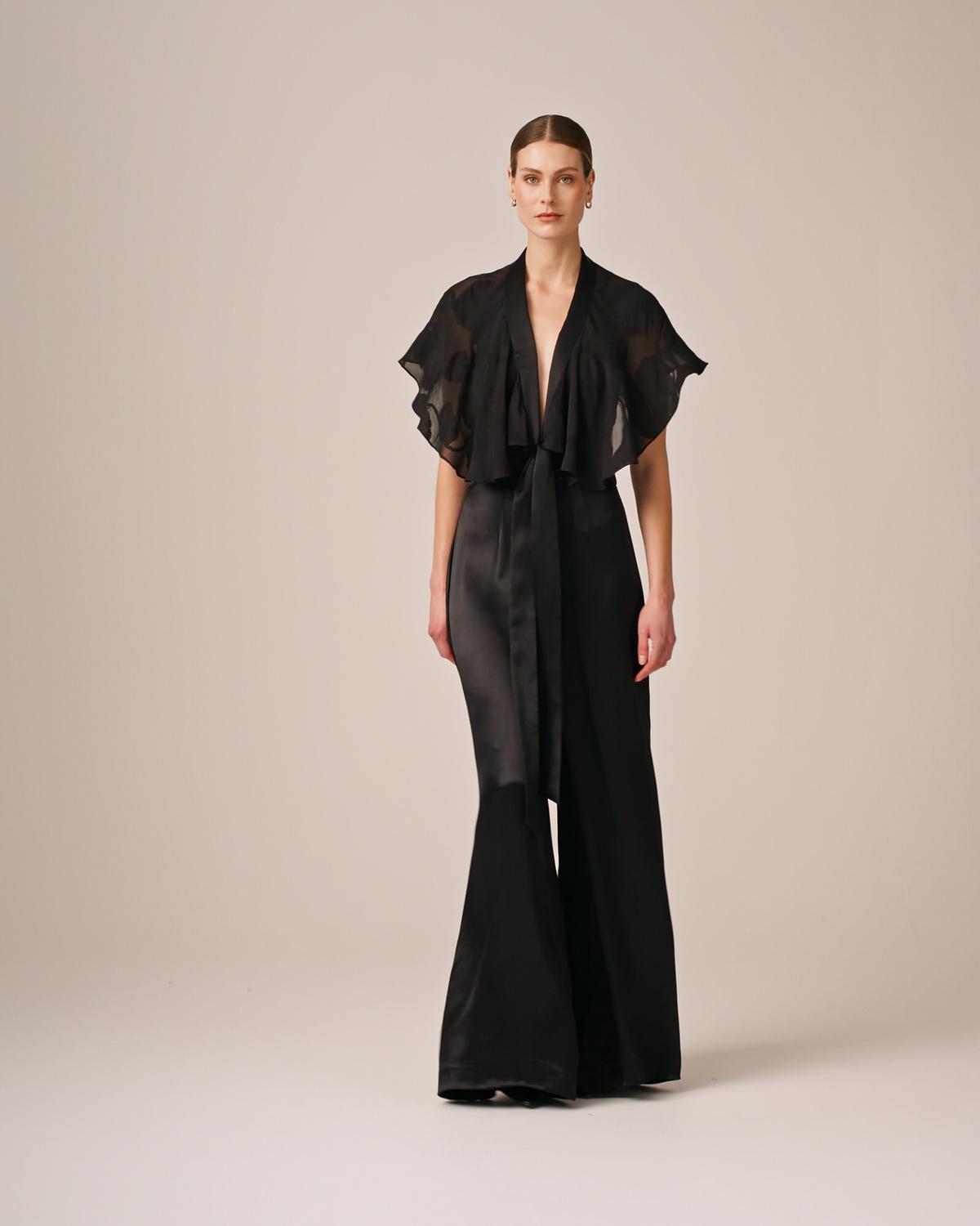 Jacquard Jumpsuit, Black. Image #5