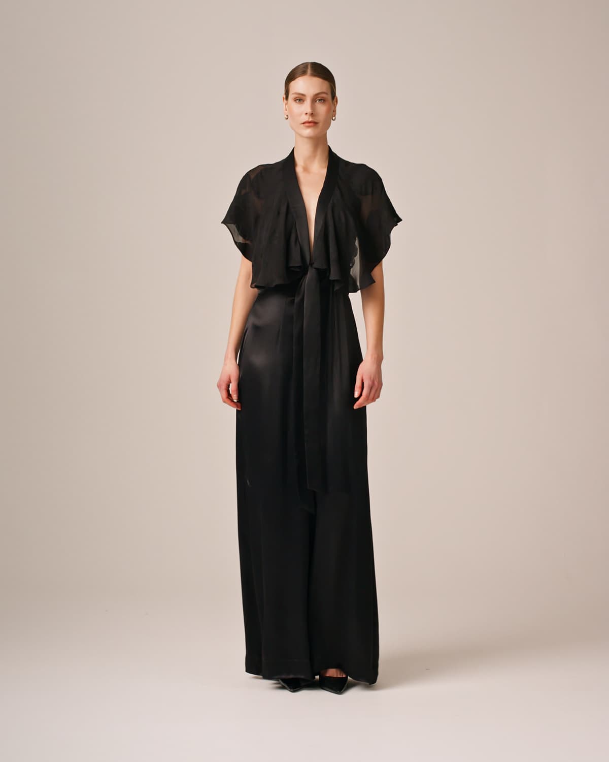 Jacquard Jumpsuit, Black. Image #1