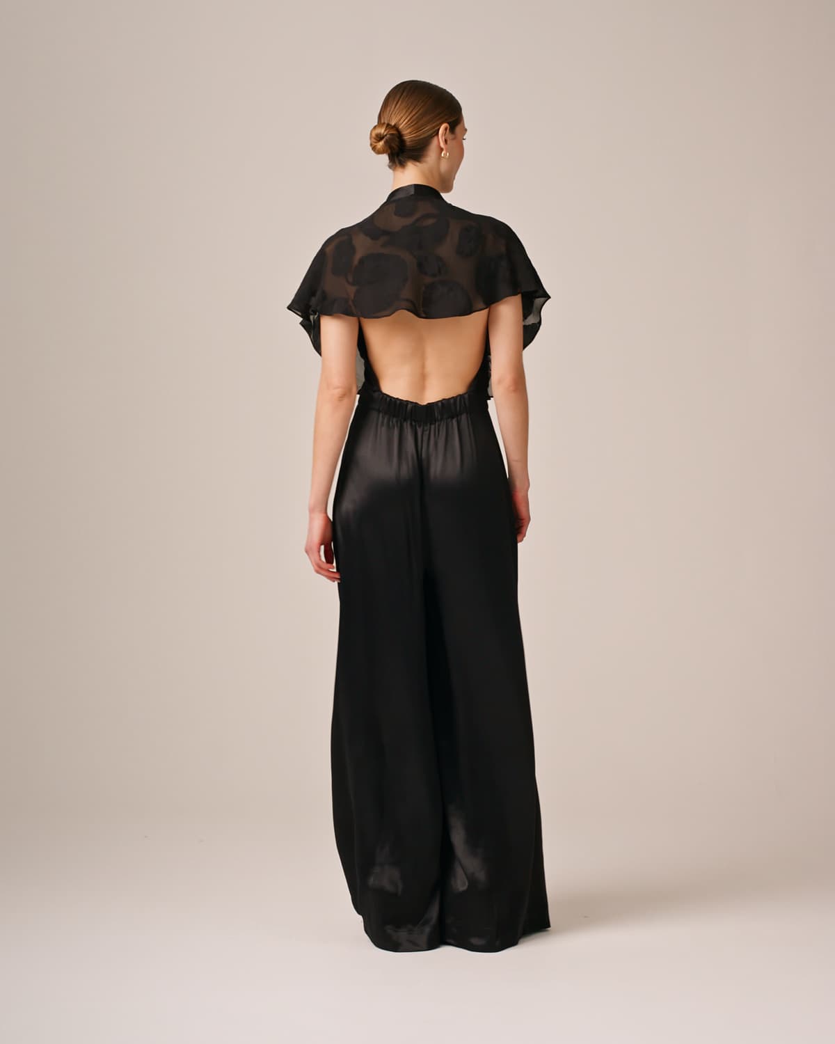 Jacquard Jumpsuit, Black. Image #3