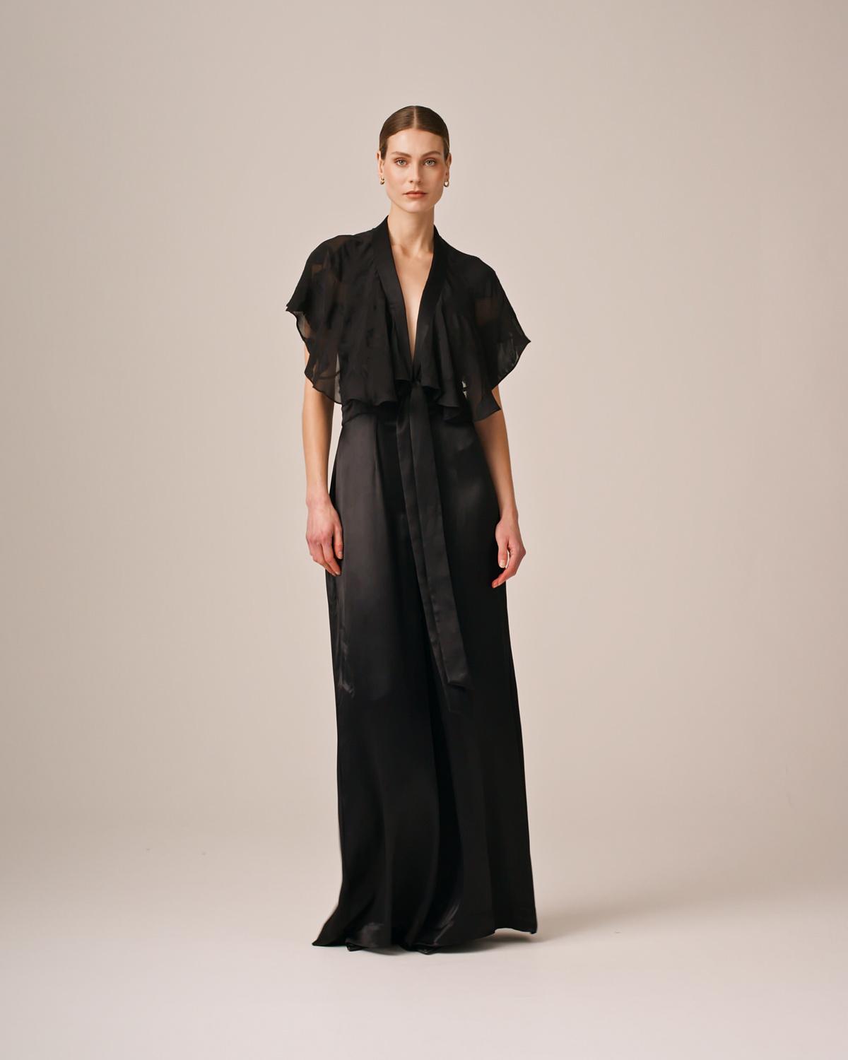 Jacquard Jumpsuit, Black. Image #2