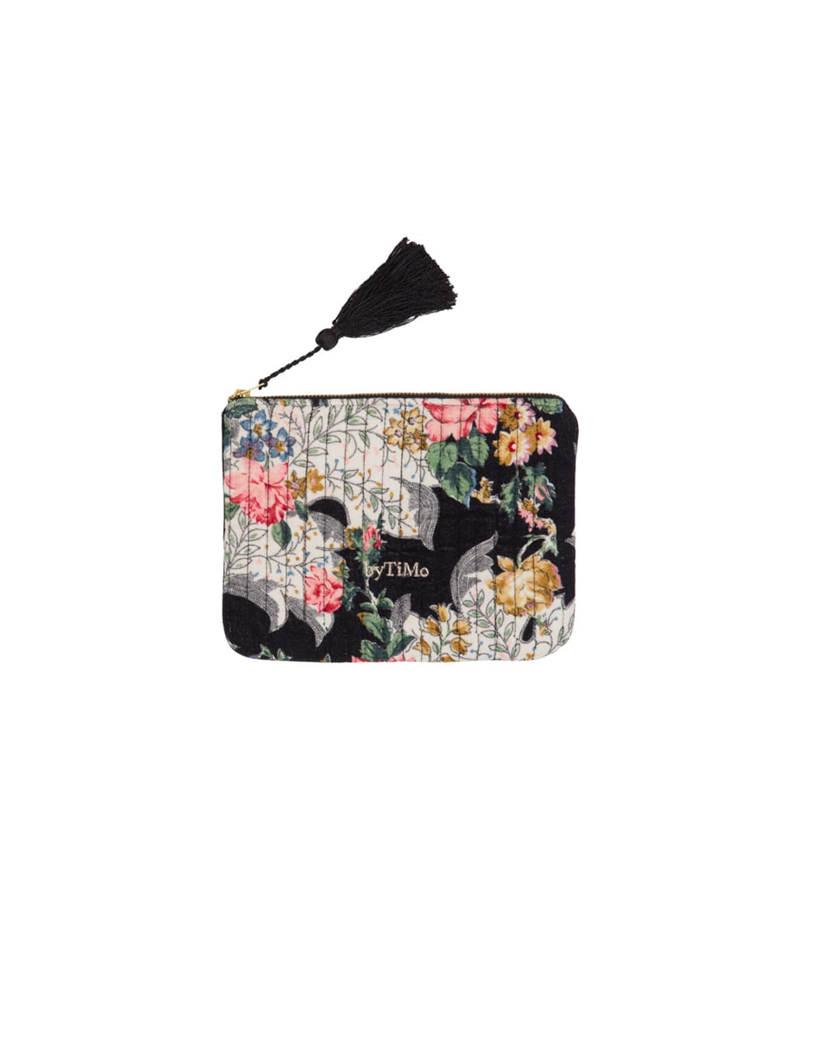 Zipper Pouch Velvet, Dark Blossom. Image #1