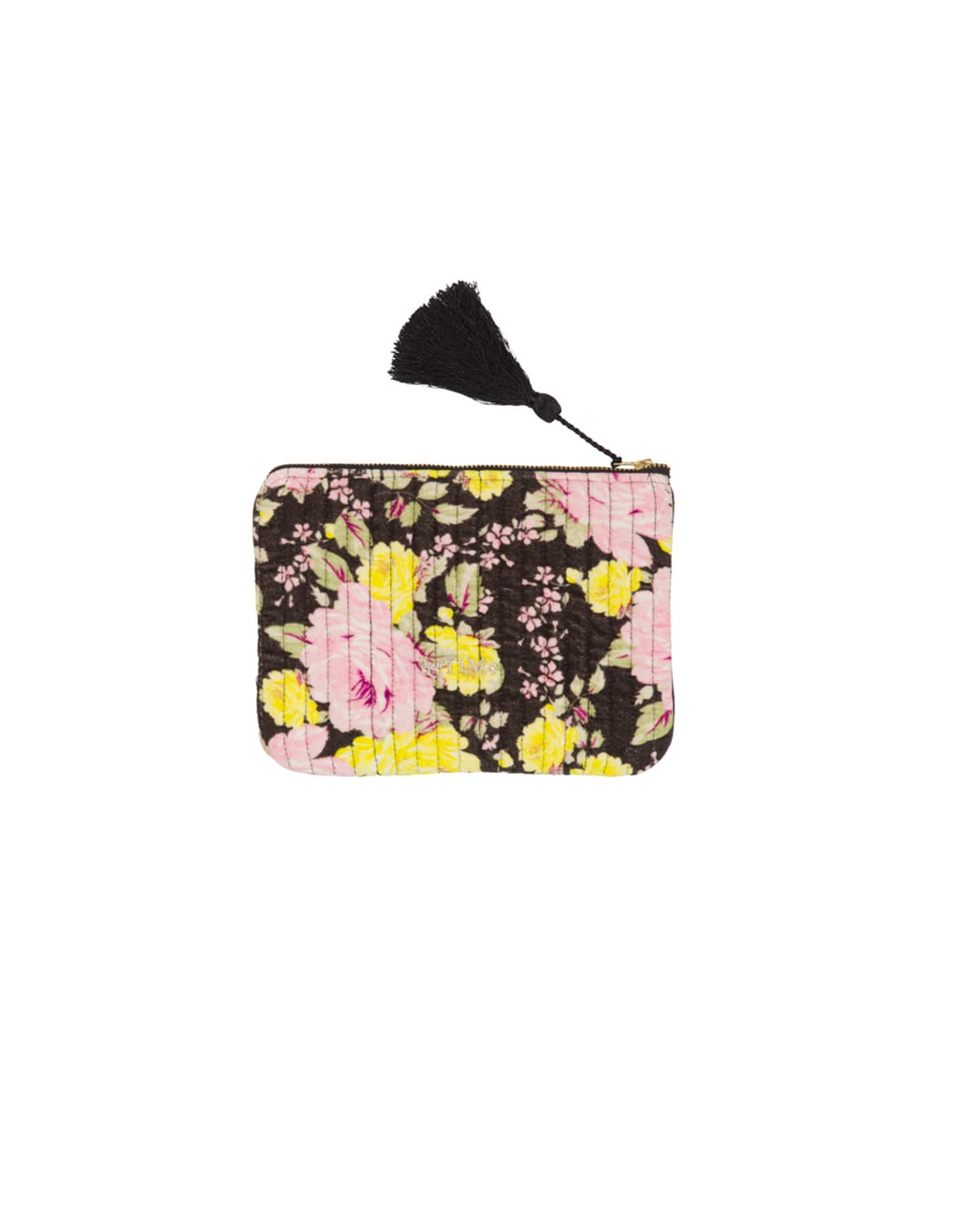 Zipper Pouch Velvet, Evening Flowers. Image #1