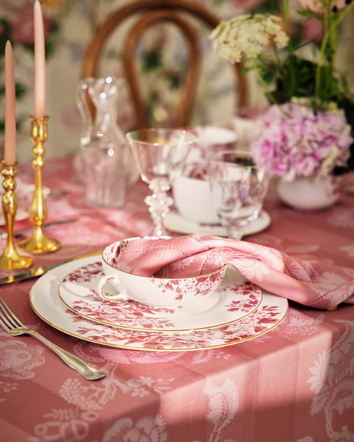 Table Cloth Linen Stripe 140x300, Vintage Wallpaper. Image #2