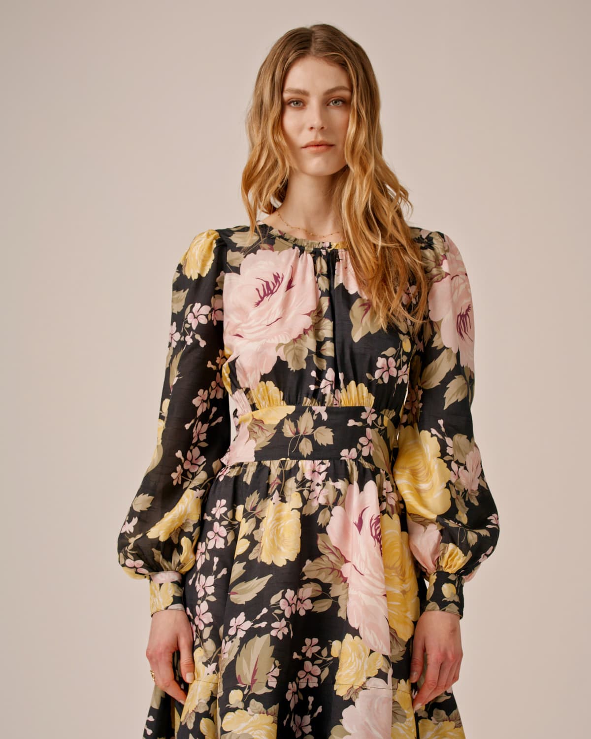 Viscose Tieband Dress, Evening Bouquet. Image #2