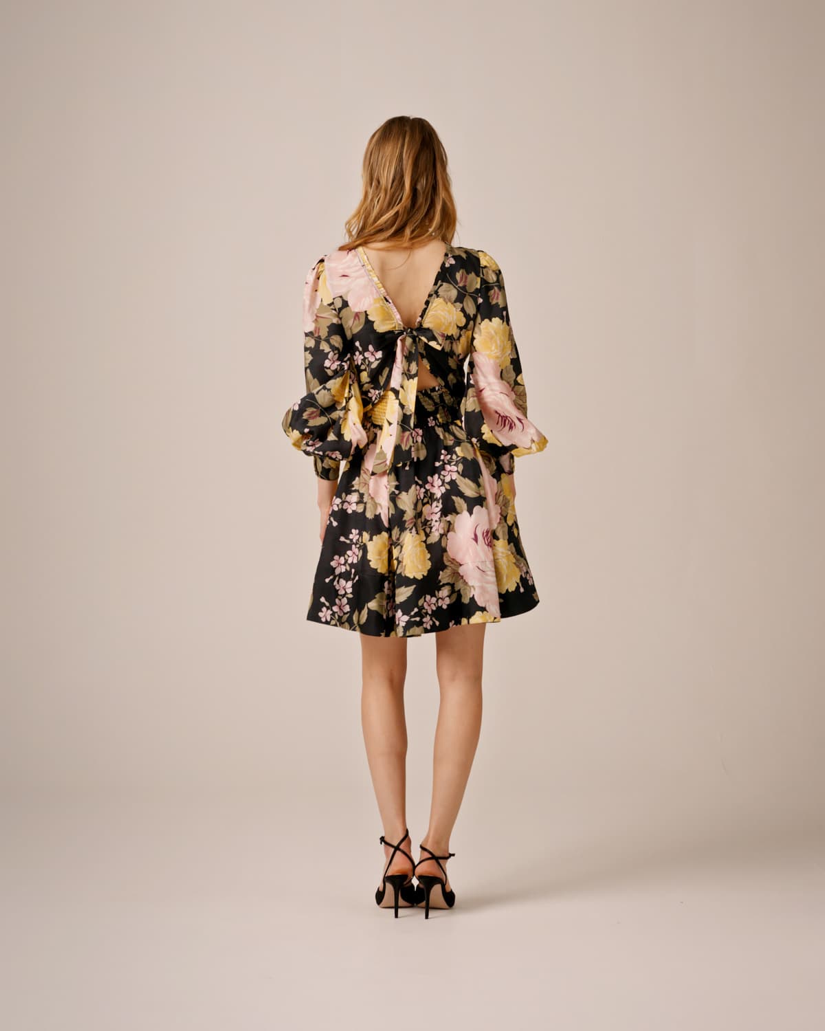 Viscose Tieband Dress, Evening Bouquet. Image #4