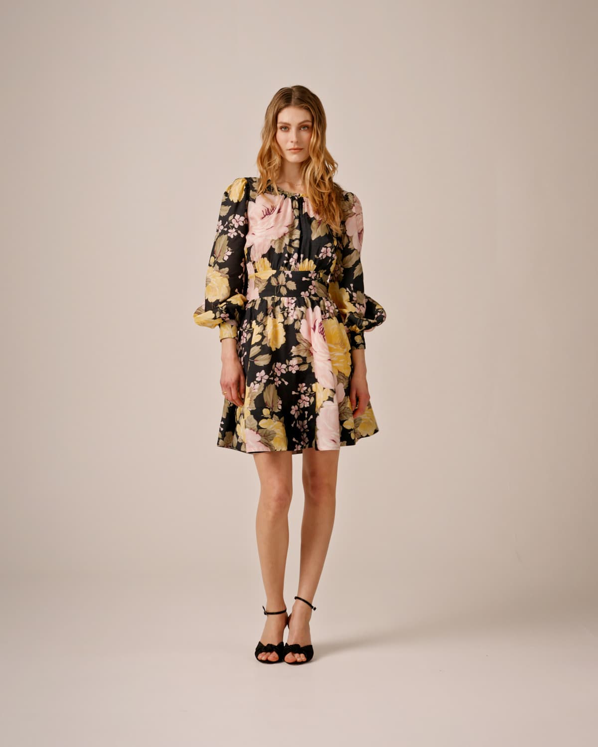 Viscose Tieband Dress, Evening Bouquet. Image #3